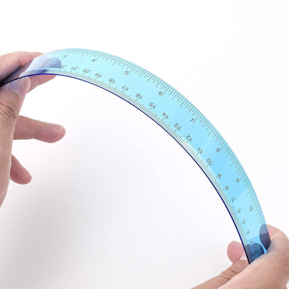 8-Pack Clear 12-Inch Plastic Rulers